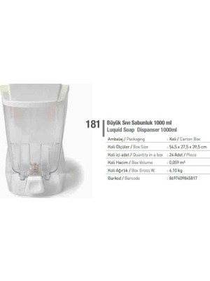 Toptan Satış Zambak 1000 Ml Sıvı Sabunluk-Zp181