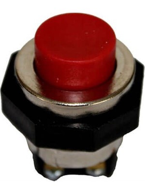 Nurel Düğme Metal Buton Klemensli Kırmızı Gümüş Kontaklı