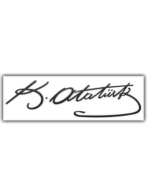 Nettedarikcisi Ozy Kemal Atatürk İmzası Araba Oto Sticker ( 5,5Cm * 20Cm )