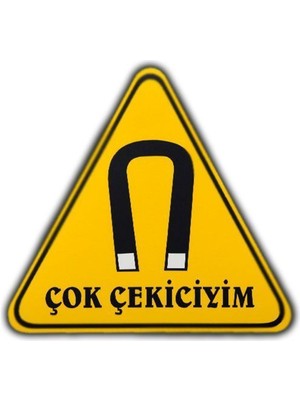 Nettedarikcisi Ozy Çok Çekiciyim Üçgen Araba Oto Sticker (11Cm * 12Cm)