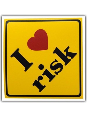 Nettedarikcisi Ozy I Love Risk Kalpli Yazı Araba Oto Sticker ( 9Cm * 9Cm )