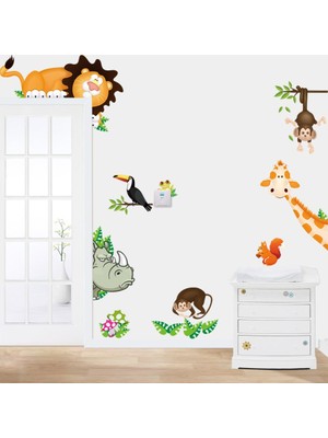 BigWall Sevimli Orman Hayvanları Duvar Stickerı Sticker Seti