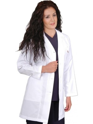 İnci Doktor Hemşire Öğretmen Önlüğü Beyaz Önlük Bayan