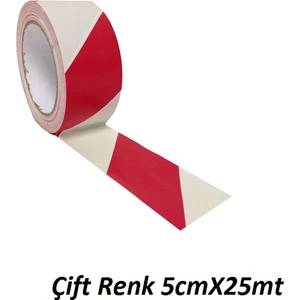 Carat Reflektif Çift Renk 5cmX25mt Kırmızı/Beyaz