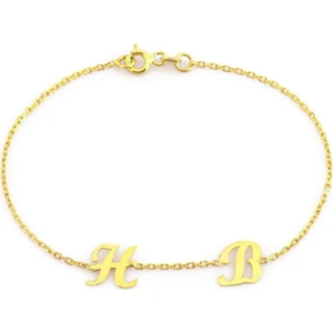 Crystal Baby Gümüş Harfli Bileklik