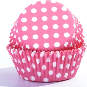 Parti Şöleni Pembe Puanlı Cupcake Kabı 40 Adet