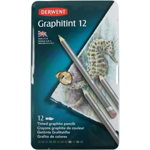 Graphitint Suda Çözünebilen Renkli Çizim Kalem Seti Teneke Kutu 12 Renk