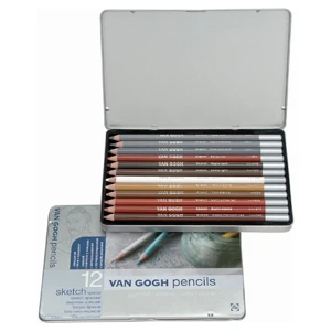 Van Gogh Sketch Set Special Sanguine Kalemi Metal Set 12'Li