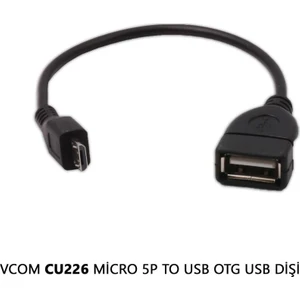 Cu226 Micro 5P To Usb Otg Usb Dişi 15Cm