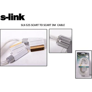 S-Lınk Slx-525 Scart To Scart 3Mt Gold Metal