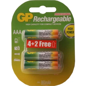 Gp 950Mah Recyko Aaa (4+2) Şarj Edilebilir Pil