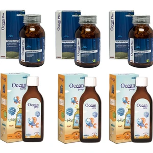 Ocean Plus 1200 Mg Kapsül 3 Adet + Ocean Portakal Şurup 3 Adet