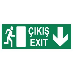 "Çıkış Exit Aşağı" 10X25cm