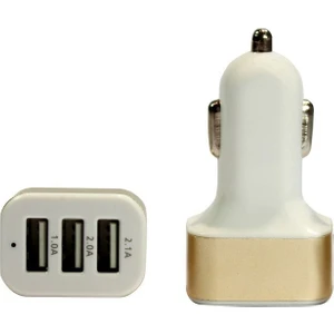 3 Usb'Li Renkli Araç Şarjı