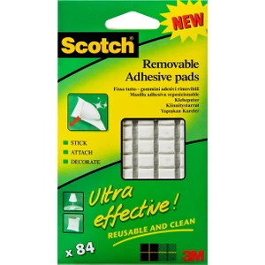 Scotch® Tekrar Kullanılabilen Şeffaf Kareler 18 adet / 24mm x 24mm