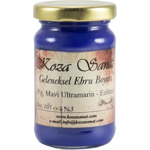 Ebru Boyası - Ezilmiş Boya Pigment Mavi Ultramarin 105 Cc