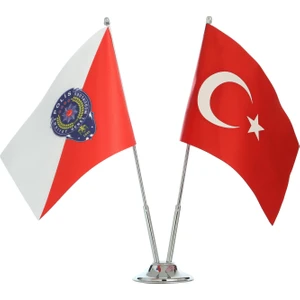Ekin Bayrakçılık Polis ve Türk Bayrağı İkili Masa Bayrak Takımı