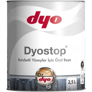 Dyostop Rutubetli Yüzeyler İçin Özel Boya 2,5Lt. Beyaz