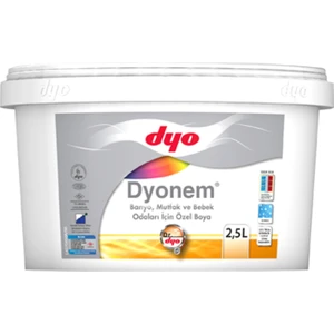 Dyonem Banyo Mutfak Ve Bebek Odaları İçin Özel Boya 2,5Lt. Beyaz