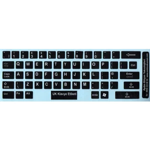 Notebook Uzman İngilizce Uk Klavye Sticker, İngiliz İngilizcesi Uk Klavye Etiketi, Notebook Ve Pc Uyumlu