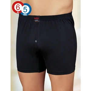 6'lı Paket Likralı Pamuk Erkek Boxer Siyah ME010