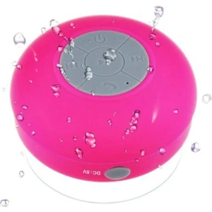 Su Geçirmez Mini Bluetooth Duş Hoparlörü (Pembe)