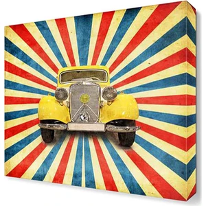 Dekor Sevgisi Nostalji Araba Canvas Tablo  40x40 cm