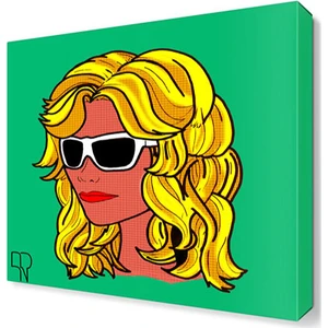 Dekor Sevgisi Gözlüklü Kadın Tablosu 45x30 cm