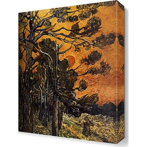 Dekor Sevgisi Van Gogh Ağaçlar Tablosu 45x30 cm