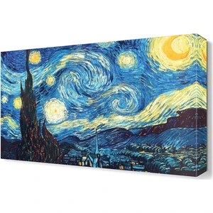 Dekor Sevgisi Van Gogh Yıldızlı Gece Tablosu 45x30 cm