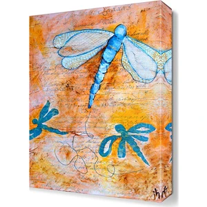 Dekor Sevgisi Mavi Yusufcuklar Tablosu 45x30 cm