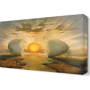 Dekor Sevgisi Salvador Dali Çatlamış Yumurta Canvas Tablo  45x30 cm