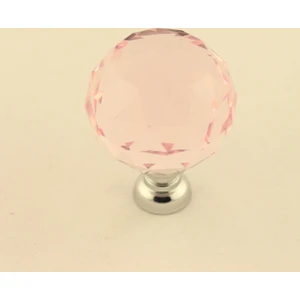 Kristal Taşlı Kulp Küre 30Mm Pembe