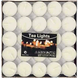 25 Li Beyaz Tea Light Mum