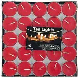 25 Li Kırmızı Tealight Mum