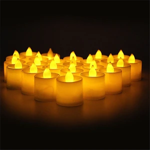24 Adet Tealight Sarı Isık Led Mum