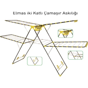 Yıl-Tem Elmas İki Katlı Çamaşır Askılığı