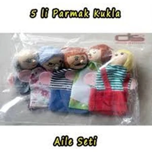 5 Li Ahşap Parmak Kukla Seti