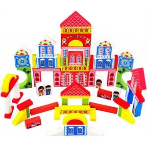 ahşap Lego Seti 60 Parça Yapı Blokları Çiftlik