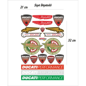 Ducati Motosiklet Sticker Seti