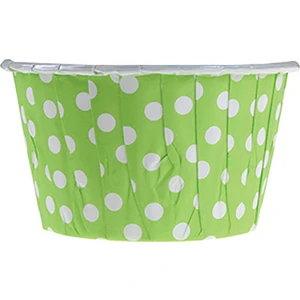 Muffin-Kek Kapsülü Yeşil Puantiyeli 50li