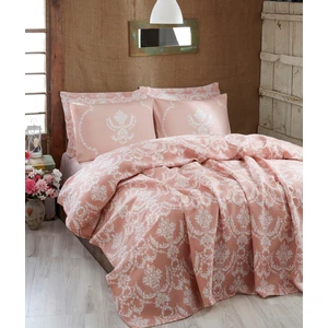 Enlora Home Doğal Pike Baskılı Tek Kişilik Pure Pudra