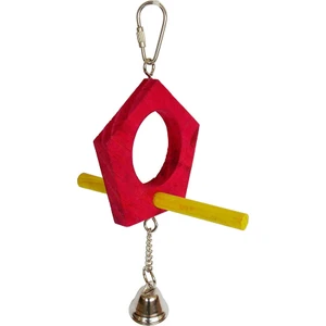 Çıngıraklı Ahşap Tünek 22 Cm