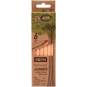 Natural Jumbo Boya Kalemi 6 Renk Tam Boy