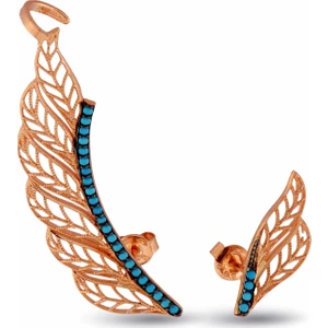 Argentum Concept Melek Kanadı Motifli Gümüş Küpe