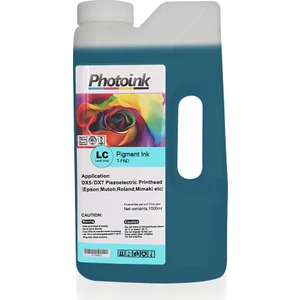 Dx5 ve Dx7 Kafalar İçin 1000 Ml Açık Mavi Light Cyan Pigment Plotter Mürekkep (T-Pnd)