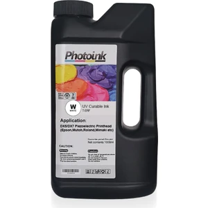 Dx5 ve Dx7 Kafalar İçin 1000 Ml Beyaz White Uv Mürekkep (Sert ve Yumuşak Zemin) T-Erf