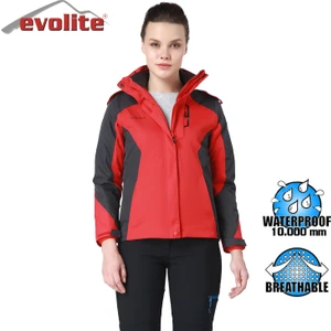 Diva Bayan 3in1 Gri/Kırmızı Mont