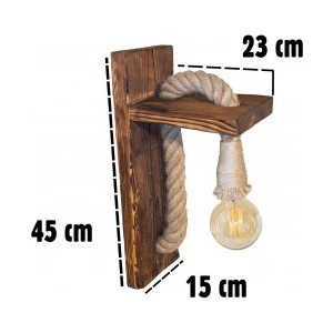 Bodrum Wooden Eskitme Ahşap Tabanlı Halat Aplik