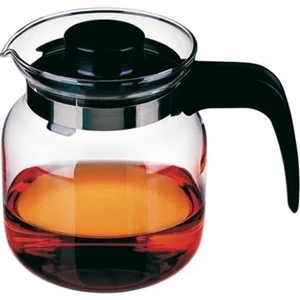 Borosilikat Kapaklı ısıya  Dayanıklı Cam Çaydanlık 1.5Lt Mavi- Kırmızı
